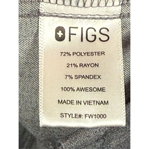 B 35- Figs Scrub Gray Catarina One-Pocket Scrub Top Size Medium - Picture 8 of 8